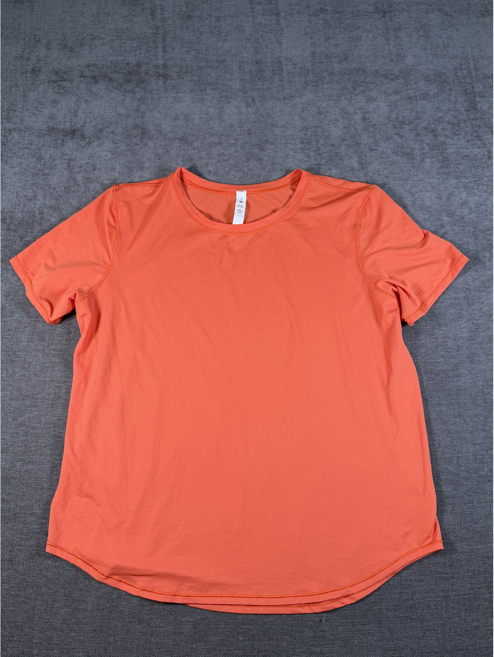 Lululemon Women's Athletic Short Sleeve Shirt Size 12 Coral Orange
